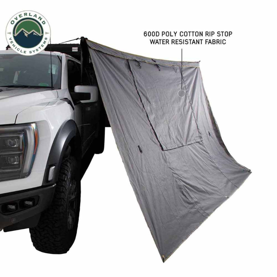 OVS HD Nomadic 270 Degree Awning Wall 1 with Door & Window - Driver Side water resistant fabric