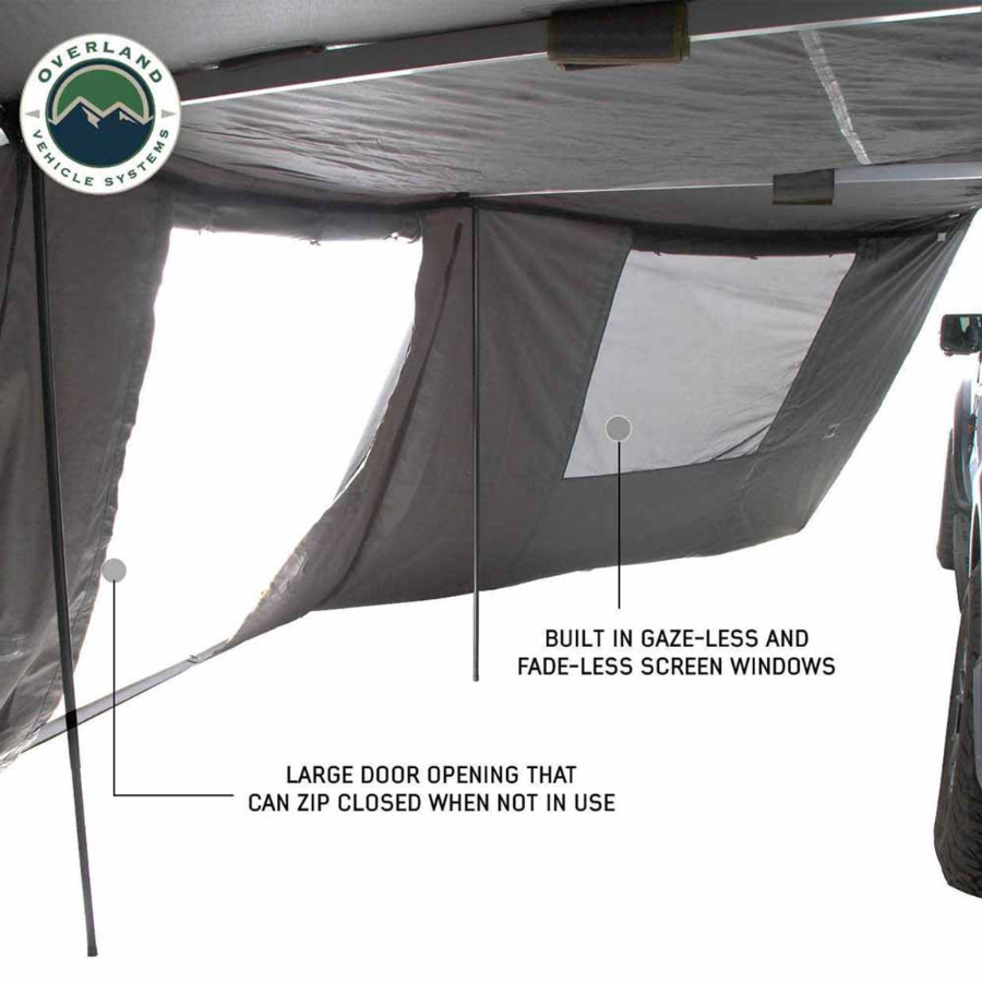 OVS HD Nomadic 270 Degree Awning Wall 1 with Door & Window - Driver Side interior