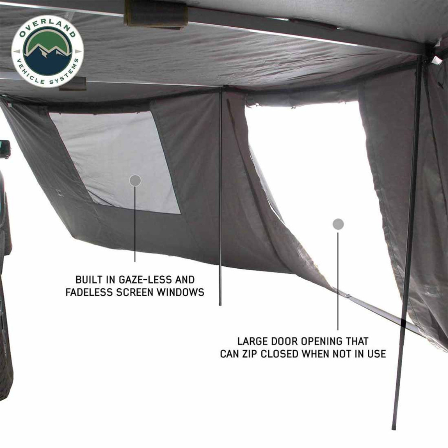 OVS HD Nomadic 270 Degree Awning Wall 1 with Door & Window - Passenger Side interior