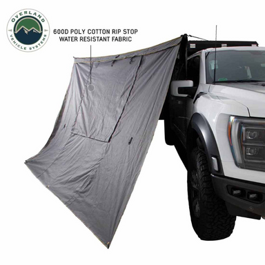 OVS HD Nomadic 270 Degree Awning Wall 1 with Door & Window - Passenger Side 600D poly cotton rip stop fabric