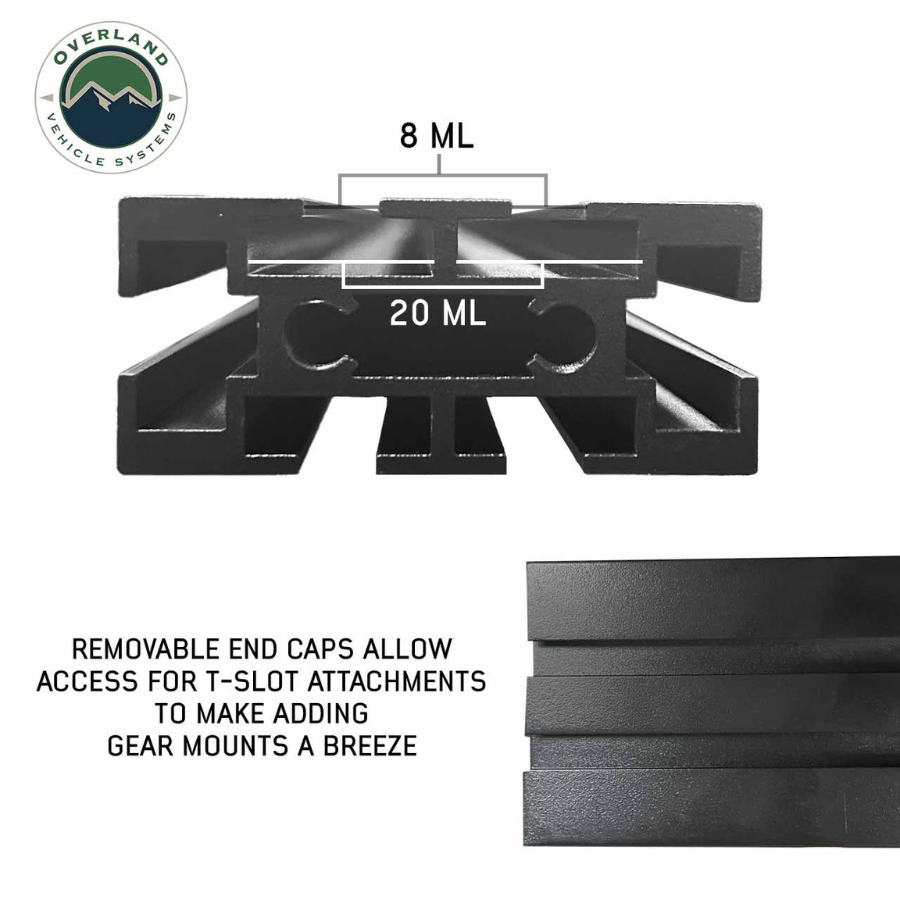 OVS Expedition Truck Cap Crossbars t-slot dimensions