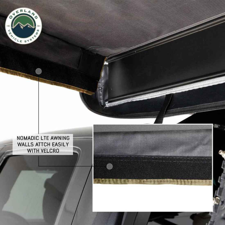 OVS HD Nomadic 270 LTE Awning Walls 3 & 4 - Driver Side velcro attaching 