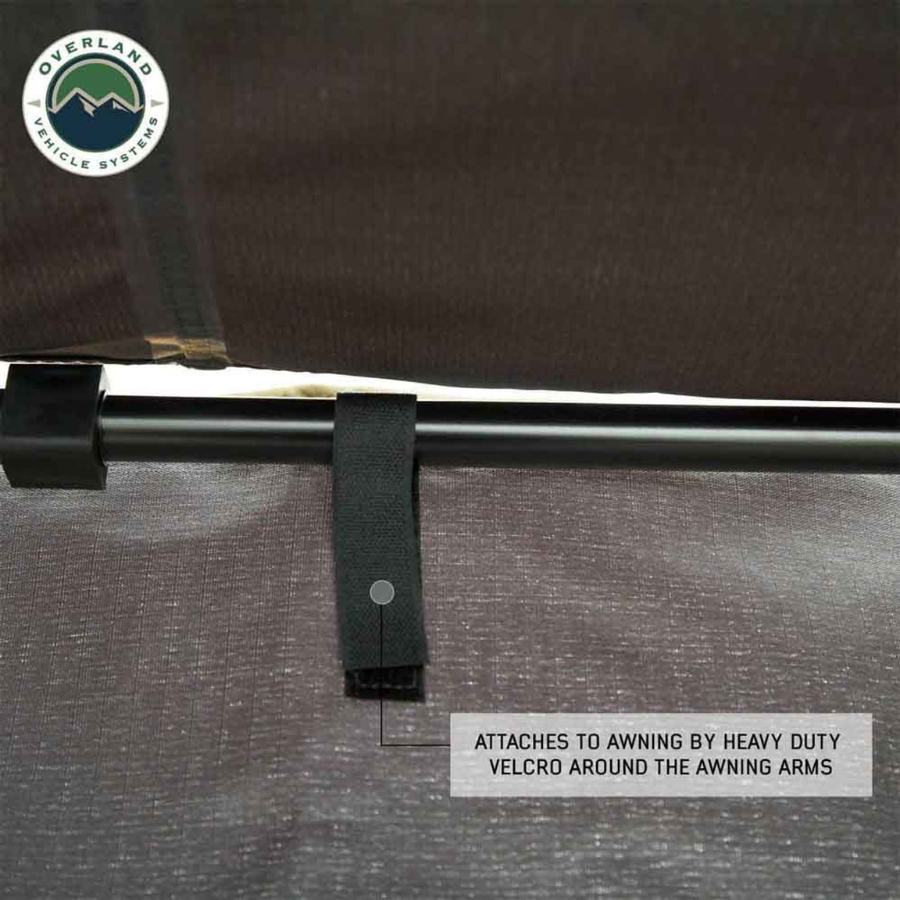 OVS HD Nomadic 6.5’ Awning Side Shade Wall velcro attachment