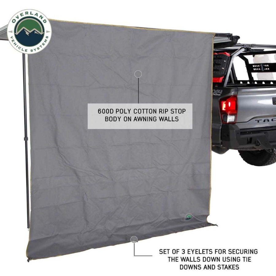 OVS HD Nomadic 6.5’ Awning Side Shade Wall 600D poly cotton rip stop body