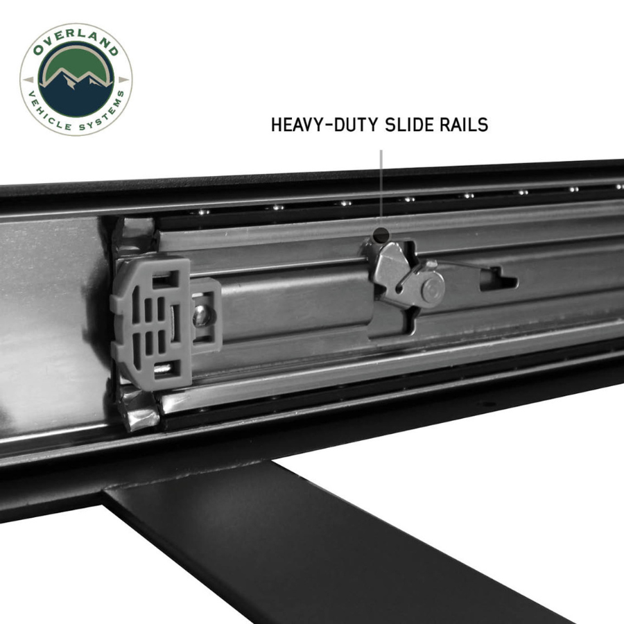 OVS Heavy Duty Fridge Slide - Black Powder Coat Universal heavy duty slide rails