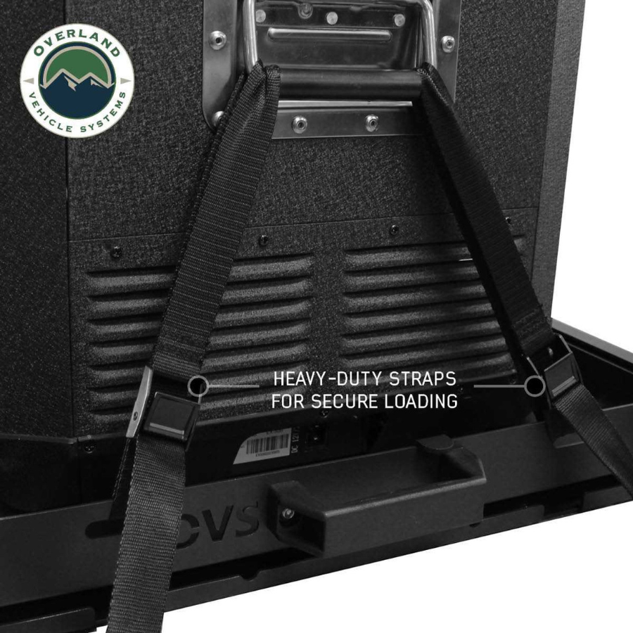 OVS Heavy Duty Fridge Slide - Black Powder Coat Universal heavy duty secure straps