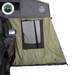 OVS HD Nomadic 4 Roof Top Tent Annex Green Base With Black Floor & Travel Cover side view