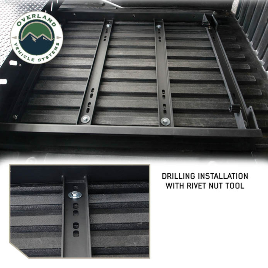 OVS Bed Extension For Pick Up Trucks Short Bed drilling installation 