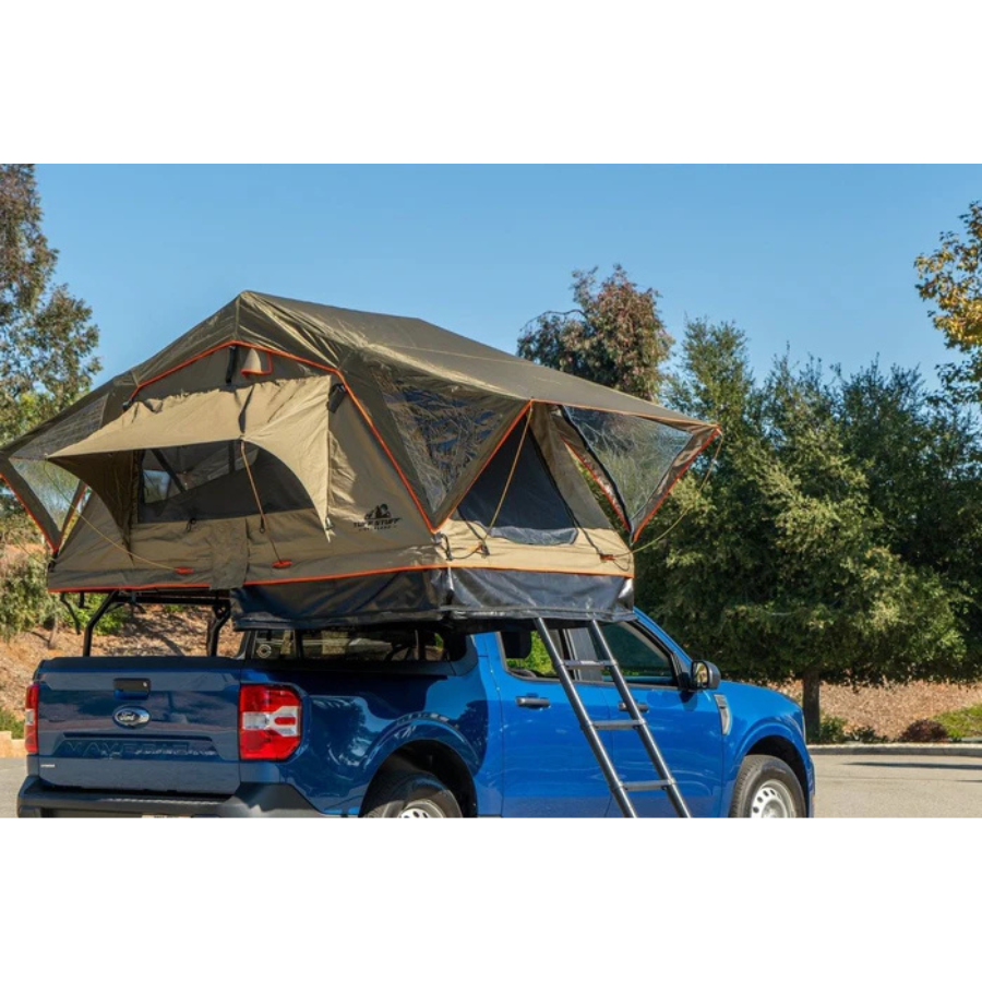 Tuff Stuff Overland Trailhead Pro Roof Top Tent front left view