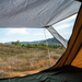 Tuff Stuff Overland Trailhead Rooftop Tent, 2 Person, Tan interior outdoor view