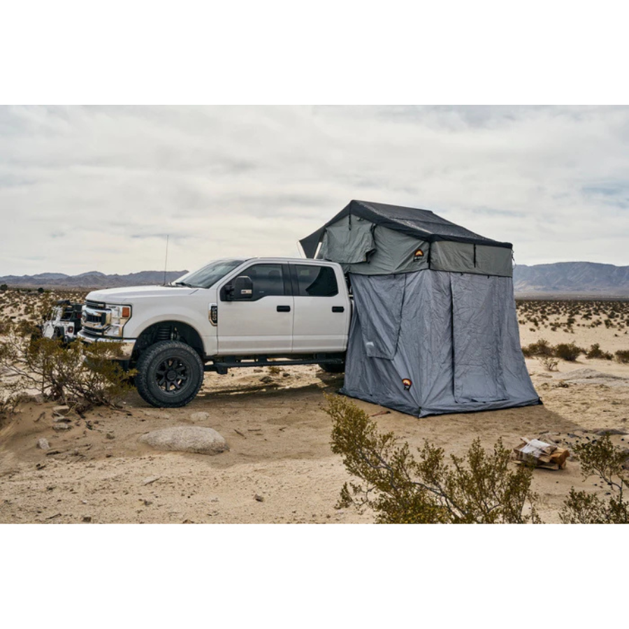 Body Armor 4x4 Sky Ridge Pike 2 Roof Top Tent left front vie with annex