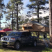 Tuff Stuff Overland Elite Rooftop Tent Includes Annex Room, 4-5 Person, Tan front left view