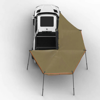 Tuff Stuff Overland 270 Degree Awning, XL, Passenger Side, C-Channel Aluminum, Olive top view