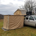 Tuff Stuff Overland Awning Shelter Room w/ PVC Floor, 280G Material, 6.5'x8' right view with roof top tent