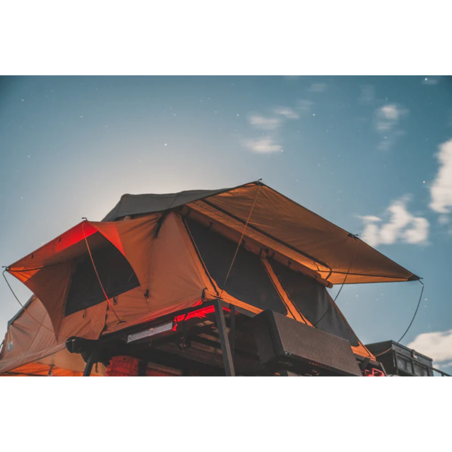 Tuff Stuff Overland Elite Rooftop Tent Includes Annex Room, 4-5 Person, Tan bottom view