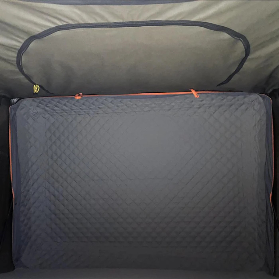 Tuff Stuff Overland Alpha Hardshell Rooftop Tent, ABS, 2-3 Person, Gray interior view sky window