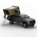 Tuff Stuff Overland Alpha II Hardshell Rooftop Tent, ABS, 2 Person, Black front right profile view