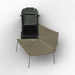 Tuff Stuff Overland 270 Degree Awning, Compact, Passenger Side, C-Channel Aluminum, Olive top view