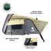 OVS HD Bundu Cantilever Hard Shell Roof Top Tent, Grey Body & Green Rainfly side view