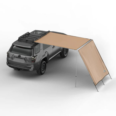 Tuff Stuff Overland Truck or Car Awning Shade Wall, 6.5x8 Feet, Poly-Cotton Ripstop top view