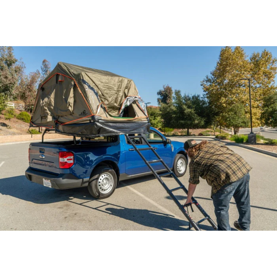 Tuff Stuff Overland Trailhead Pro Roof Top Tent unfolding