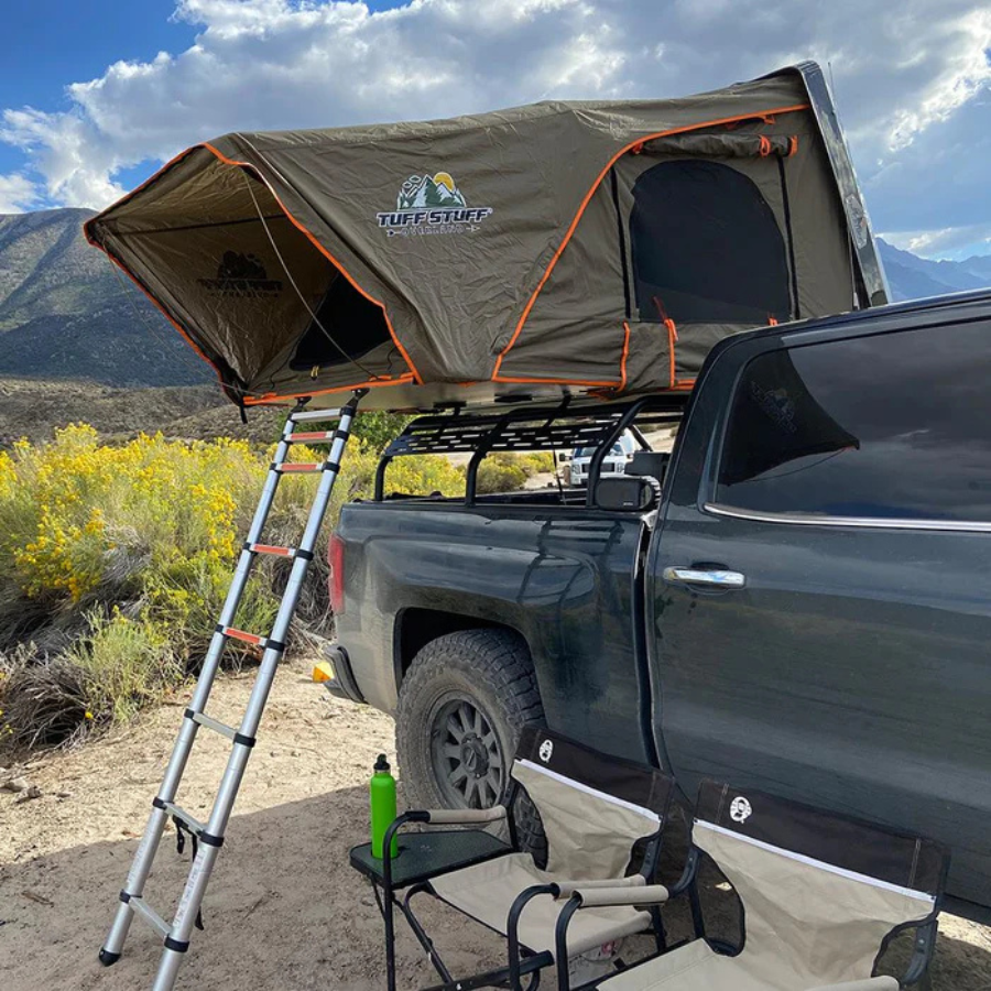 Tuff Stuff Overland Alpha II Hardshell Rooftop Tent, ABS, 2 Person, Black front right view