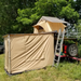 Tuff Stuff Overland Awning Shelter Room w/ PVC Floor, 280G Material, 6.5'x8' right vie with rooftop tent