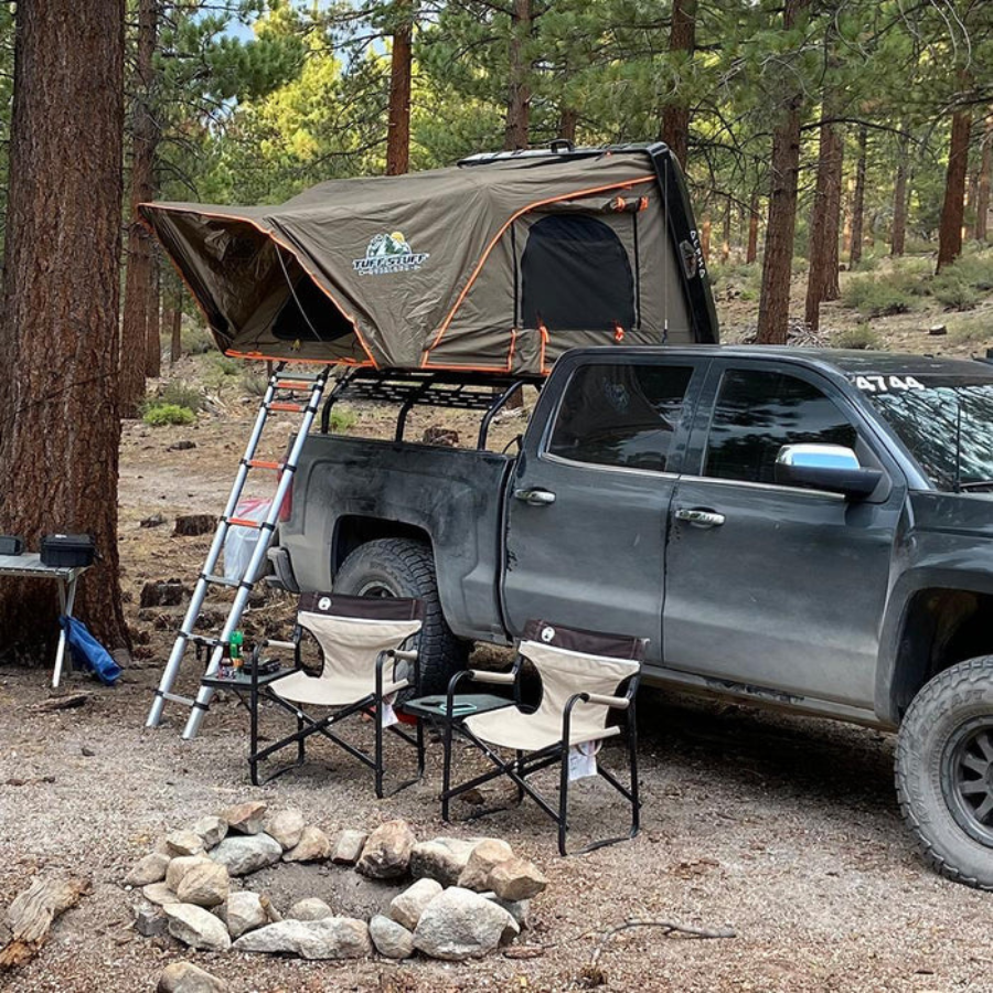 Tuff Stuff Overland Alpha II Hardshell Rooftop Tent, ABS, 2 Person, Black front right view