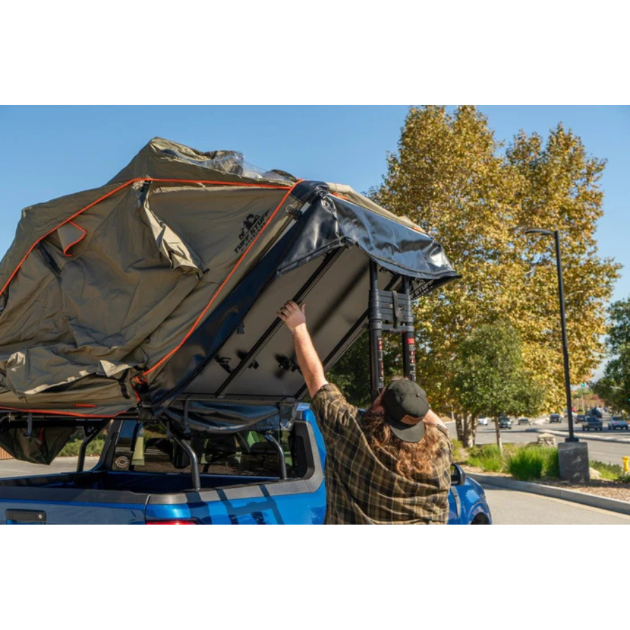 Tuff Stuff Overland Trailhead Pro Roof Top Tent folding up