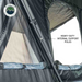 OVS XD Everest Cantilever Aluminum Hard Shell Roof Top Tent, Blue Body & Black Rainfly internal support poles