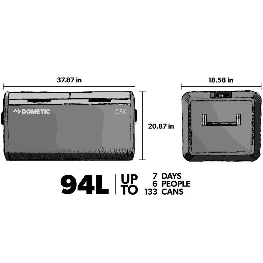 Dometic CFX3 95DZ dimensions