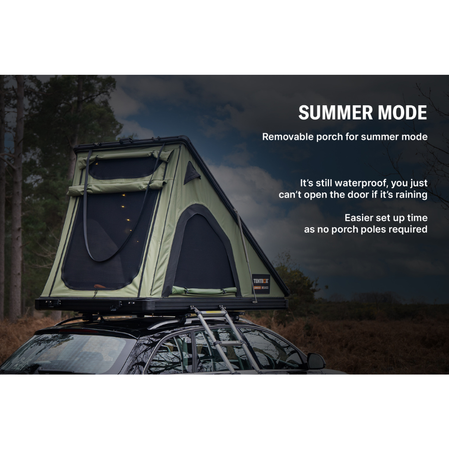 TentBox Cargo 2.0 Rooftop Tent summer mode info