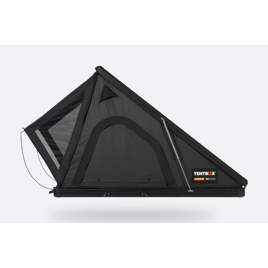 TentBox Cargo 2.0 Rooftop Tent side profile - midnight color