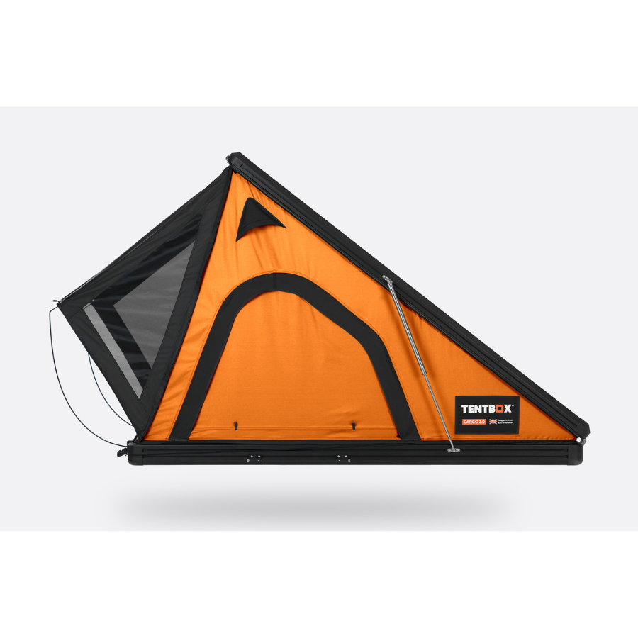 TentBox Cargo 2.0 Rooftop Tent side profile - sunset color