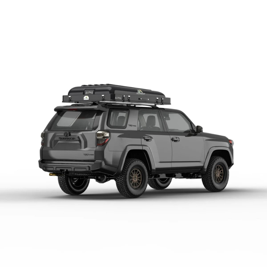 TUFF STUFF OVERLAND  ALPHA HARDSHELL ROOFTOP TENT, ABS, 2-3 PERSON, BLACK on 4runner closed