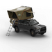 TUFF STUFF OVERLAND  ALPHA HARDSHELL ROOFTOP TENT, ABS, 2-3 PERSON, BLACK front left corner profile