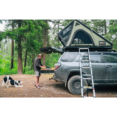 TentBox Cargo 2.0 Rooftop Tent outdoor side view - forest color