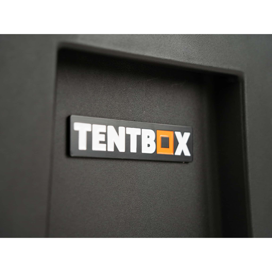 TentBox Chuck Box close up of logo