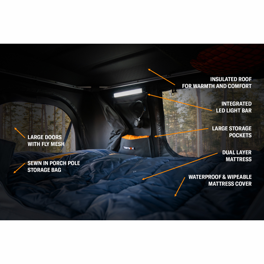 TentBox Classic 2.0 Rooftop Tent interior info