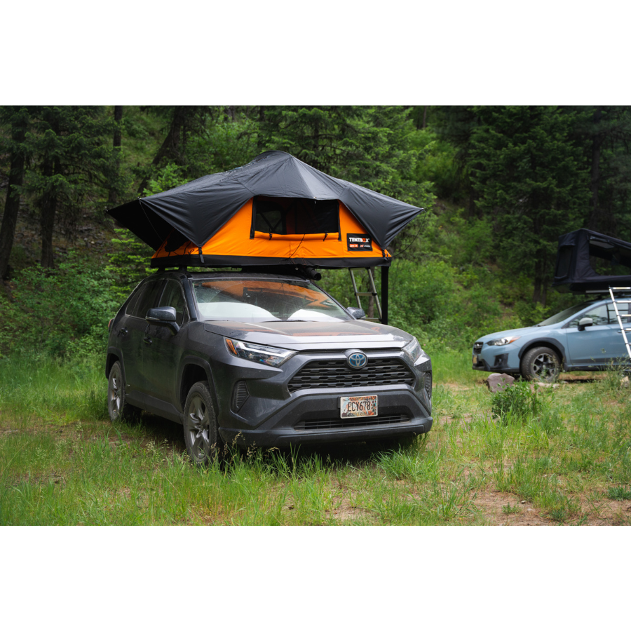 TentBox Lite 2.0 Rooftop Tent corner view - sunset color