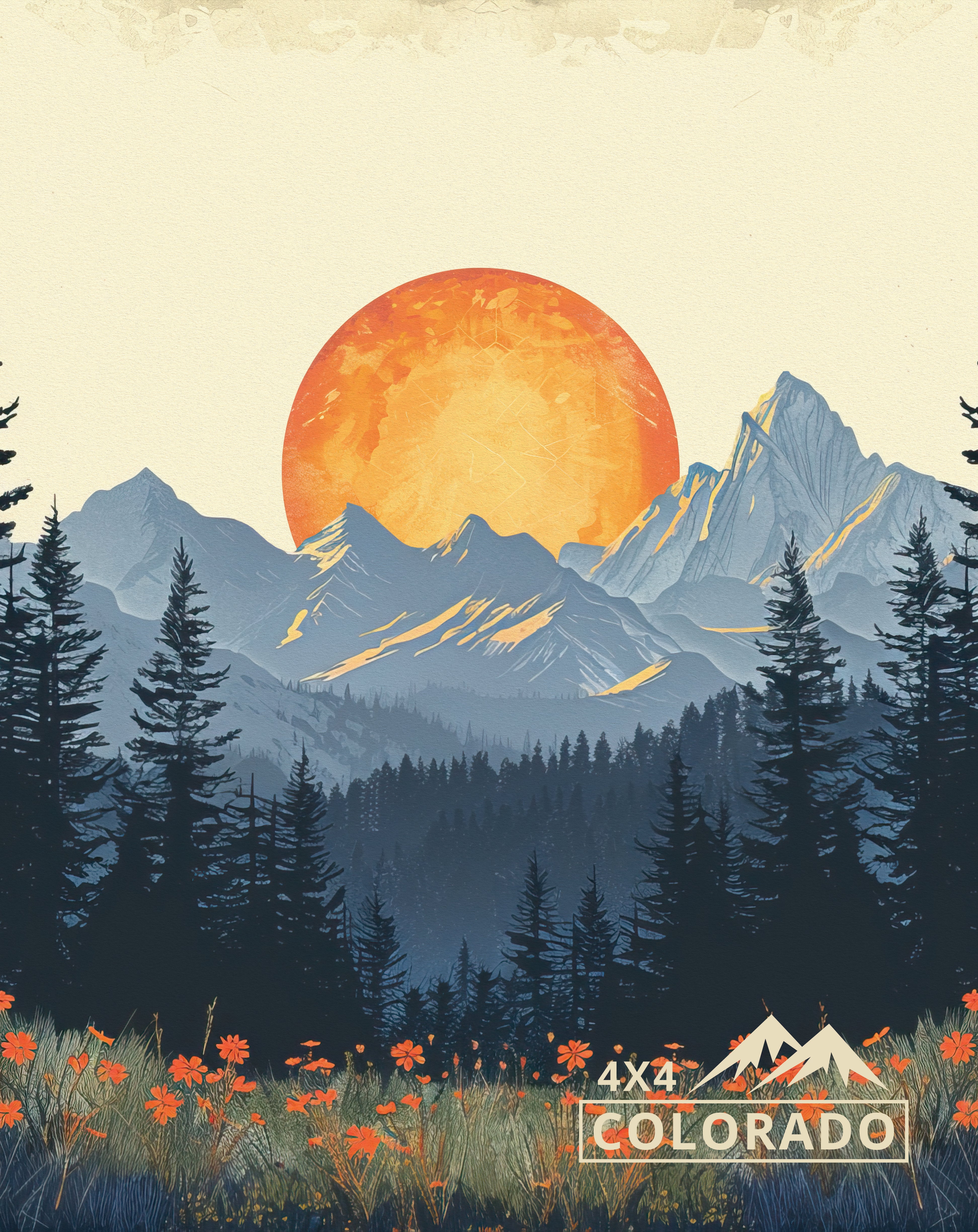 4X4 Colorado Rooftop Tent Top Art Vinyl Wrap
