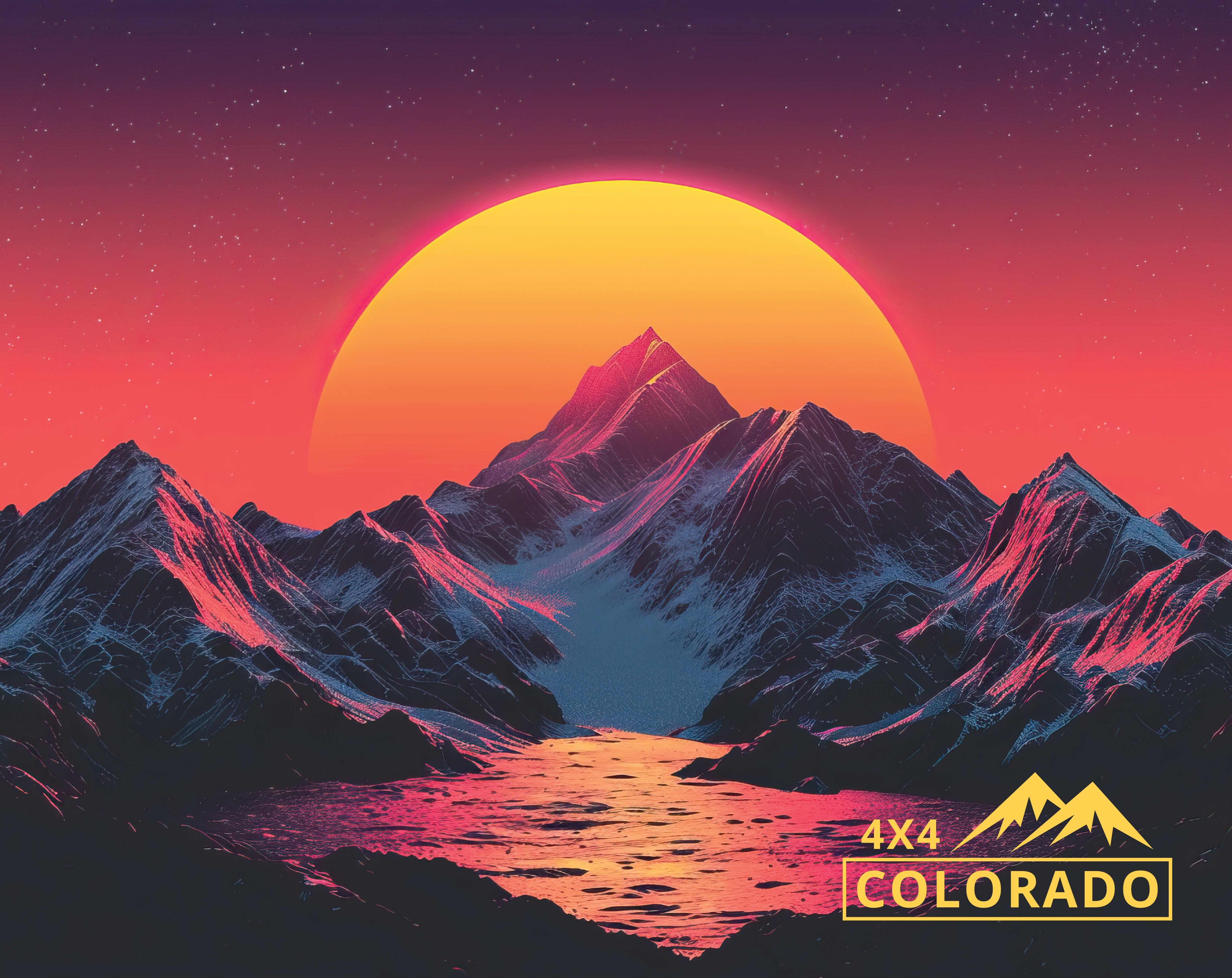 4X4 Colorado Rooftop Tent Top Art Vinyl Wrap