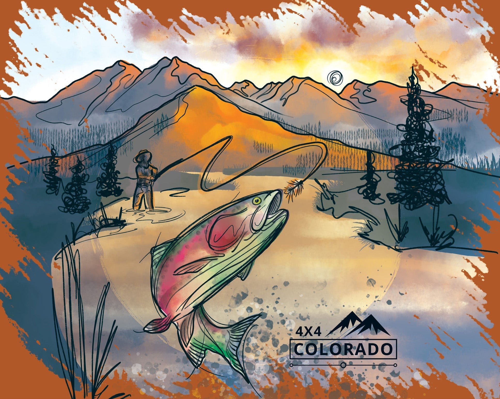 4X4 Colorado Rooftop Tent Top Art Vinyl Wrap