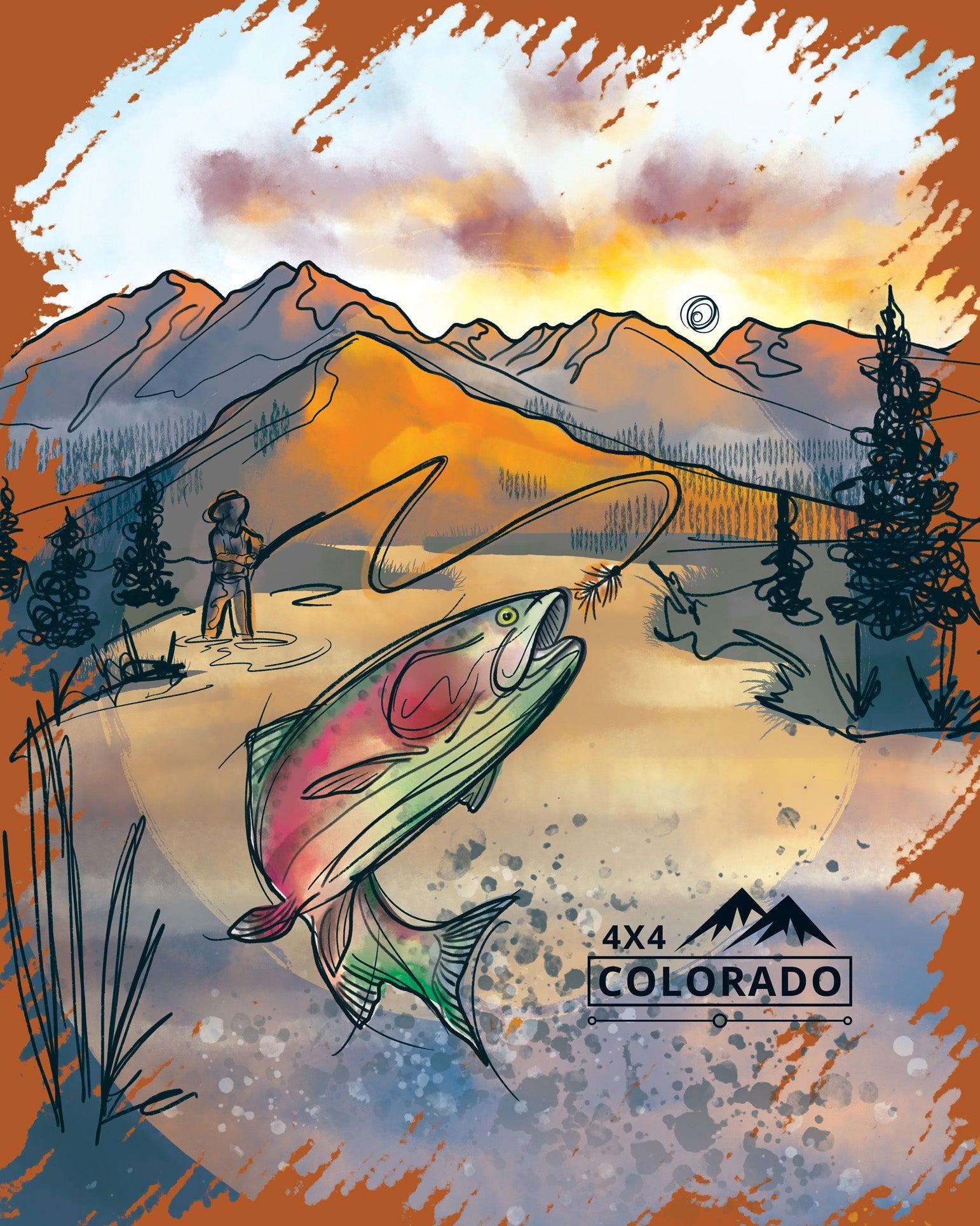 4X4 Colorado Rooftop Tent Top Art Vinyl Wrap