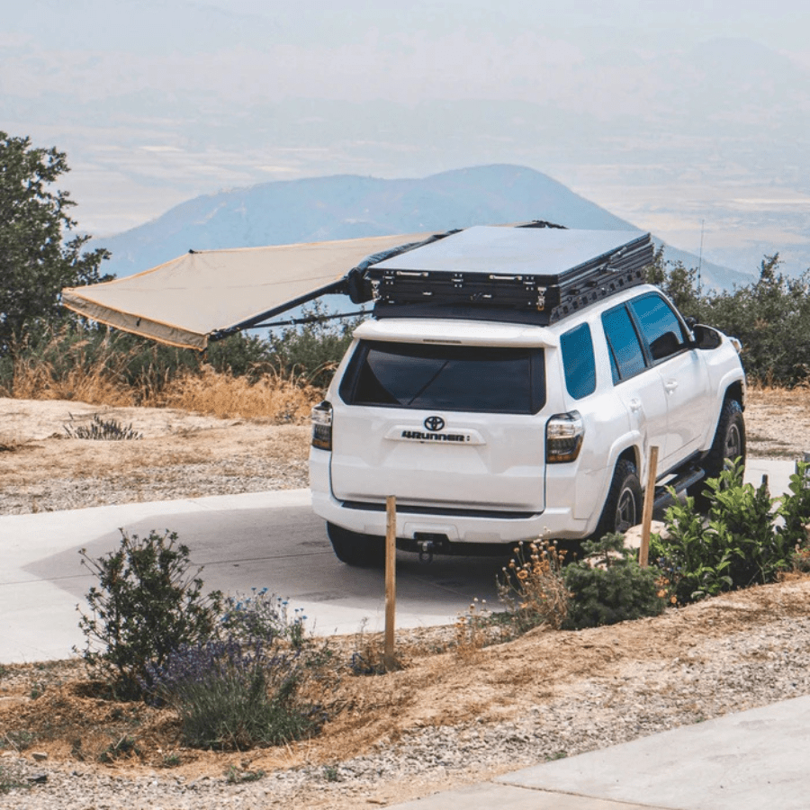Tuff Stuff Overland 180 Degree Awning, XL, Driver or Passenger Side, C - Channel Aluminum, Olive - Beyond The Grid Overland