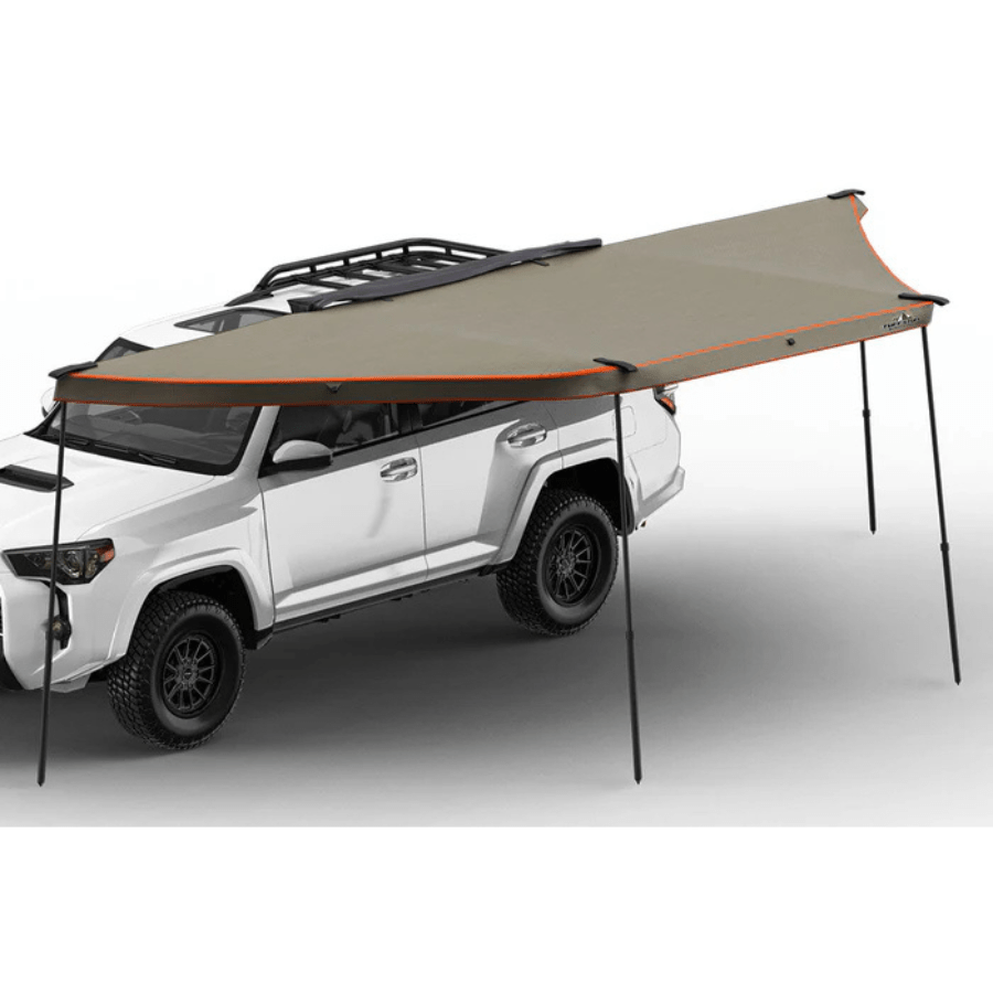 Tuff Stuff Overland 180 Degree Awning, XL, Driver or Passenger Side, C - Channel Aluminum, Olive - Beyond The Grid Overland