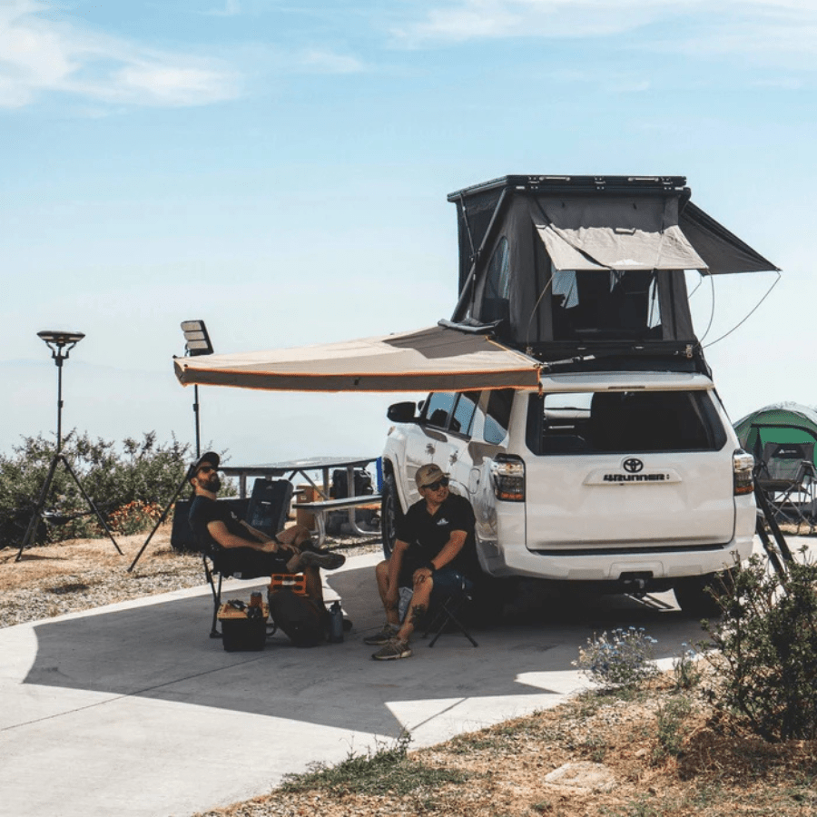 Tuff Stuff Overland 180 Degree Awning, XL, Driver or Passenger Side, C - Channel Aluminum, Olive - Beyond The Grid Overland