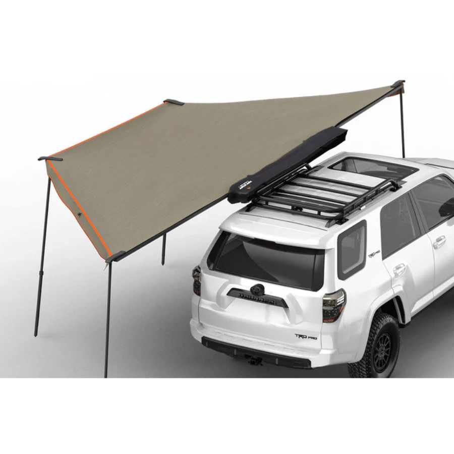 Tuff Stuff Overland 180 Degree Awning, XL, Driver or Passenger Side, C - Channel Aluminum, Olive - Beyond The Grid Overland