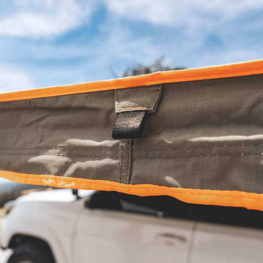 Tuff Stuff Overland 180 Degree Awning, XL, Driver or Passenger Side, C - Channel Aluminum, Olive - Beyond The Grid Overland