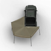Tuff Stuff Overland 270 Degree Awning, Compact, Driver Side, C - Channel Aluminum, Olive - Beyond The Grid Overland
